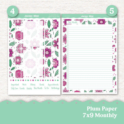 Plum Paper Monthly Sticker Kit for 8x11 7x9 A5 Planners - Kit 243 February Planner Stickers 2025