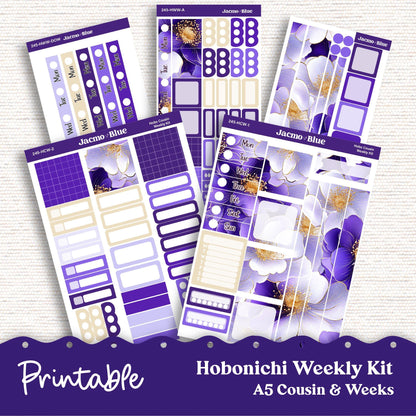 PRINTABLE Hobonichi Weekly Sticker Kit Cousin & Weeks Planner Stickers - Silhouette Cricut Transparent PNG Files 245 Outrageous