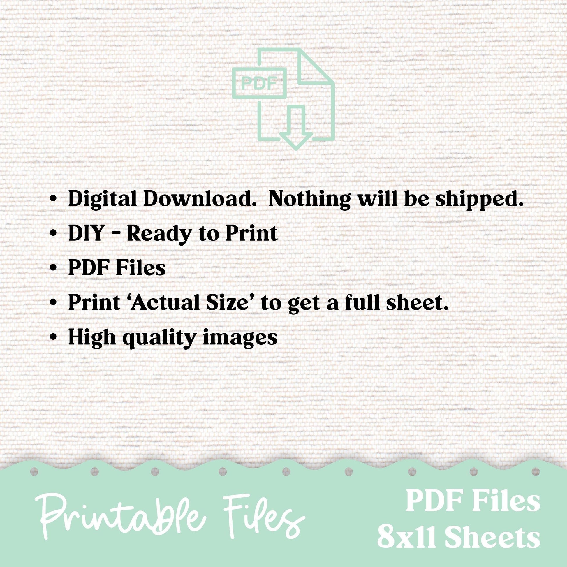 Ephemera Printable Dashboard for Planner, Junk Journaling, Crafting PDF JPG Digital Download 131VP - Vellum - Quilted Rose