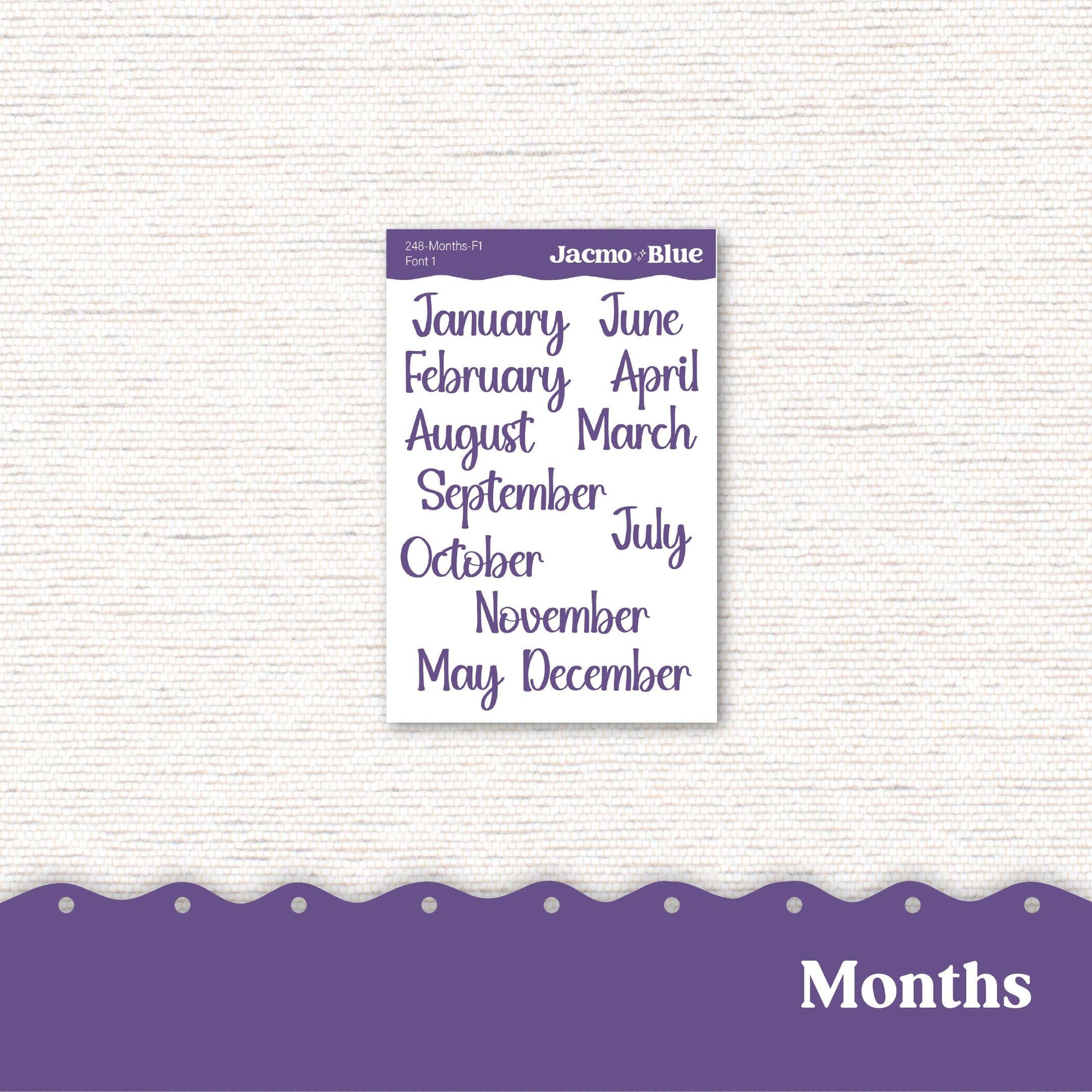 PRINTABLE Monthly Planner Stickers for Erin Condren 7x9 and A5 - Print and Cut Silhouette and Cricut - 248P
