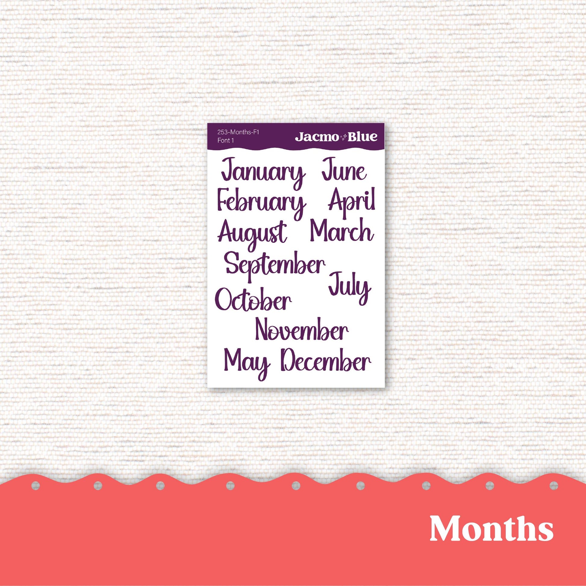 Plum Paper Monthly Sticker Kit for 8x11 7x9 A5 Planners Stickers - Kit 253 Purple Gold Coral Summer