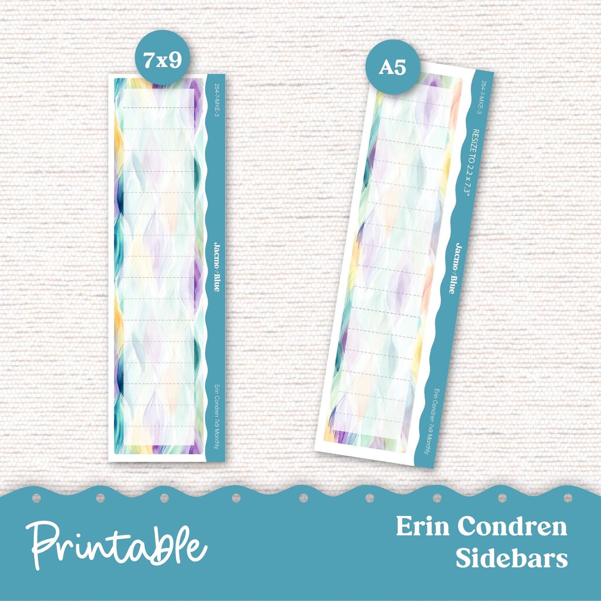 PRINTABLE Monthly Planner Stickers for Erin Condren 7x9 and A5 - Print and Cut Silhouette and Cricut - 254P