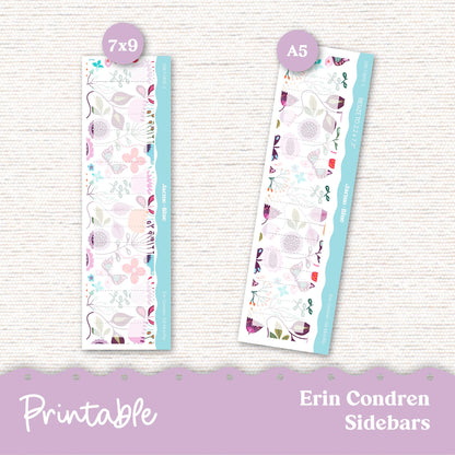 PRINTABLE Monthly Planner Stickers for Erin Condren 7x9 and A5 - Print and Cut Silhouette and Cricut - 258P Lavender Doodle