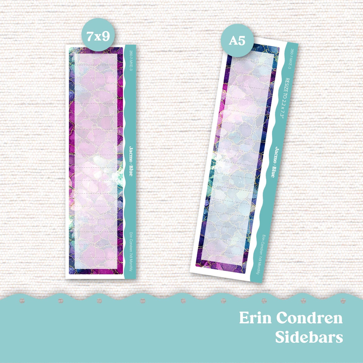 Erin Condren Monthly Planner Stickers 7x9 A5 Kit Monthly Planner ECLP Sticker Kit 260 Crackle
