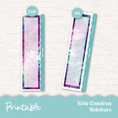 PRINTABLE Monthly Planner Stickers for Erin Condren 7x9 and A5 - Print and Cut Silhouette and Cricut - 260P Crackle