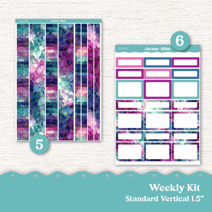 Weekly Planner Sticker Kit Vertical Planner Stickers Kit 260 Crackle Standard Vertical 1.5" Columns A5